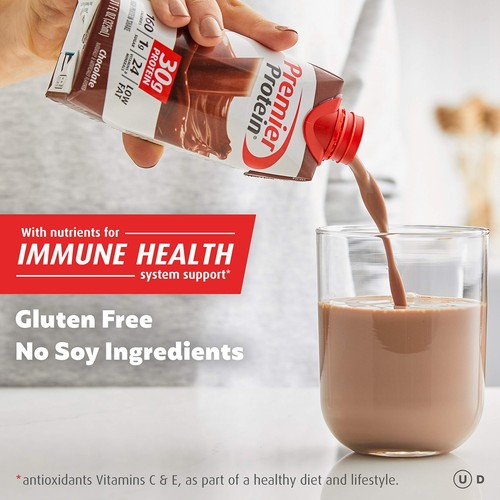 Premier Protein Shake, Chocolate, 30g Protein, 1g Sugar, 4 Count, 11 Fl Oz Each - Picture 4 of 6