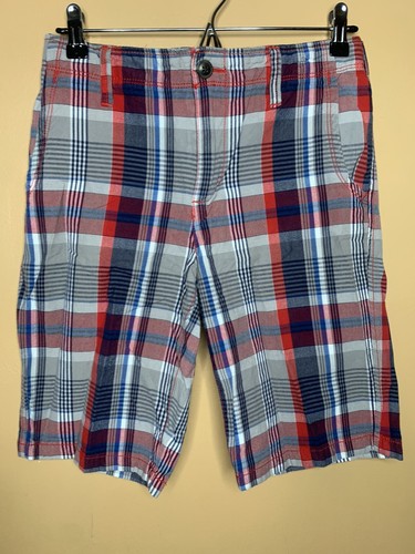 Arizona Jean Co Boy's Size 14 Husky Shorts Chino Plaid Multicolor Knee Length - Picture 1 of 22