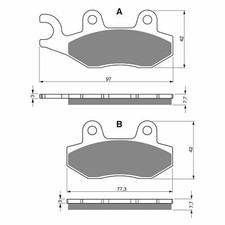 Goldfren Front Left Brake Pads for CF Moto CF800-3 TRACKER 2013-2014 (K5 X2)