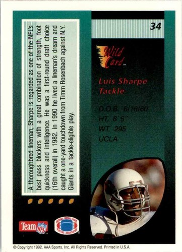 1992 Wild Card - Football Singles - #1 - 250 - Pick Your Players - Picture 66 of 436