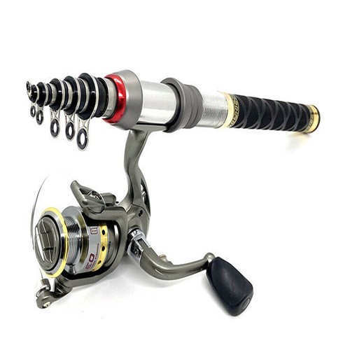 Telescopic Fishing Rod Sea Saltwater Spinning Pole Reel Combo 100M Line Full Kit - Picture 9 of 24