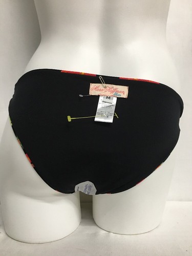 MARA HOFFMAN REVERSIBLE FLORAL WEAVED BIKINI SWIM BOTTOM BLACK MEDIUM NEW $122 - Picture 4 of 4
