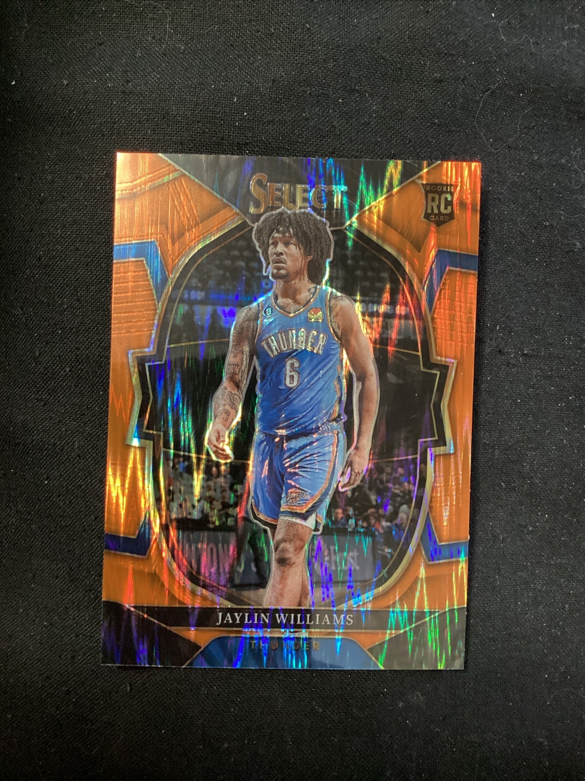 2022-23 Panini Select Jaylin Williams #99 Orange Flash Prizm Rookie.         644