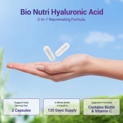 Hyaluronic Acid 250mg Anti-aging Reducing Wrinkles & Fine Lines Skin Hydrate LOT - Picture 12 of 13