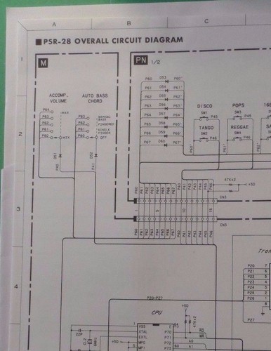 Original Yamaha Portatone PSR-28 Digital Keyboard SERVICE Manual - Picture 3 of 3