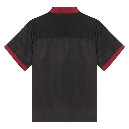 Men Chef Jacket Patchwork Coat with Hats Set Restaurant Canteen Work Uniforms - Picture 9 of 64