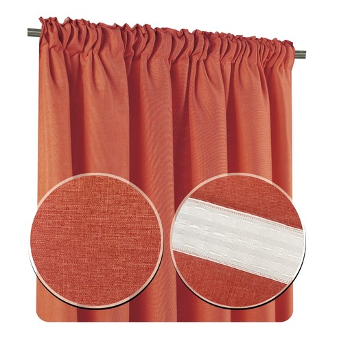 Gardine Vorhänge Leinen Optik Lichtdurchlässig UNI Ösen Kräusel Übergardine Deko - Bild 108 von 114