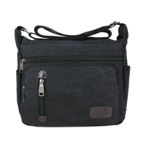 Retro Men's Canvas Shoulder Messenger Bag Crossbody Satchel Travel Man's Bags AU - Picture 14 of 16