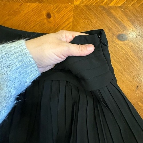 Sam Edelman schwarz Plissee Spitze Lagenlook Rock Größe 2 Goth Y2K Stil - Bild 8 von 12