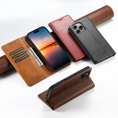 For iPhone 16 Pro Max|Plus|Pro 16e PU Leather Flip Folio Stand Wallet Phone Case - Picture 2 of 32