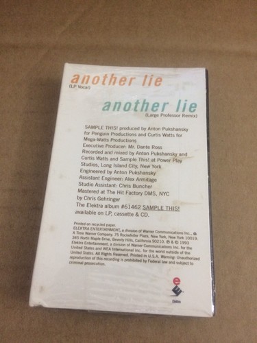 SAMPLE THIS ! ANOTHER LIE ( LARGE PROFESSOR) FACTORY SEALED CASSETTE SINGLE C38 - Picture 5 of 6