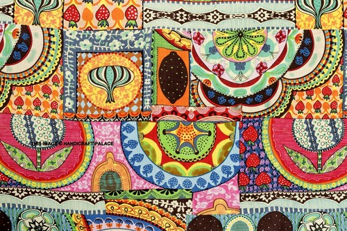 2.5 Yard Hand Block Print Handmade Cotton Indian Natural Sanganeri Print Fabric - Picture 1 of 3