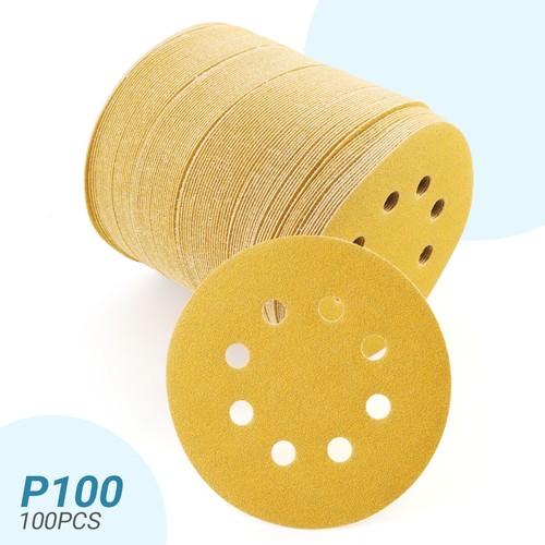 100PC 5 inch Sanding Discs 60-800 Grit 8-Hole Hook Loop Orbital Sander Sandpaper - Picture 16 of 24