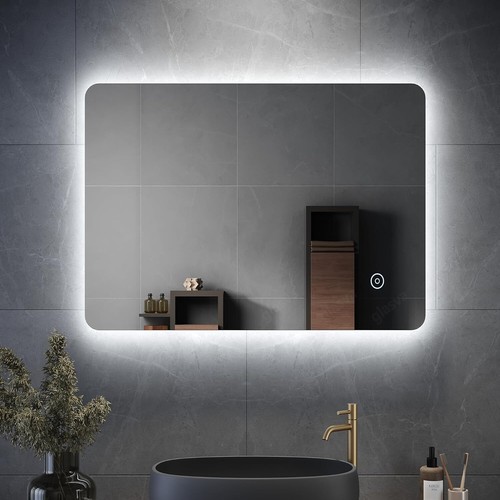 Espejo de baño LED con iluminación Espejo de baño Espejo de pared Espejo de luz táctil - Imagen 6 de 78