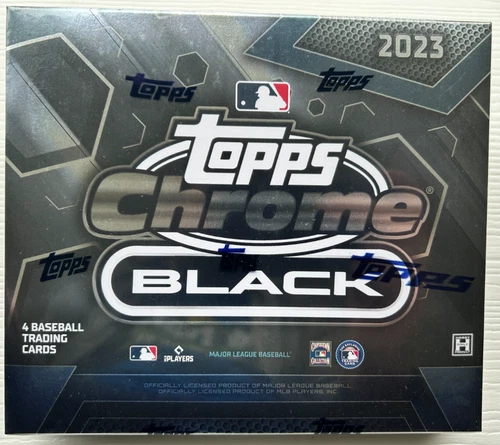 2023 TOPPS Chrome Black Hobby Box * 4 baseball cards * New Factory Sealed