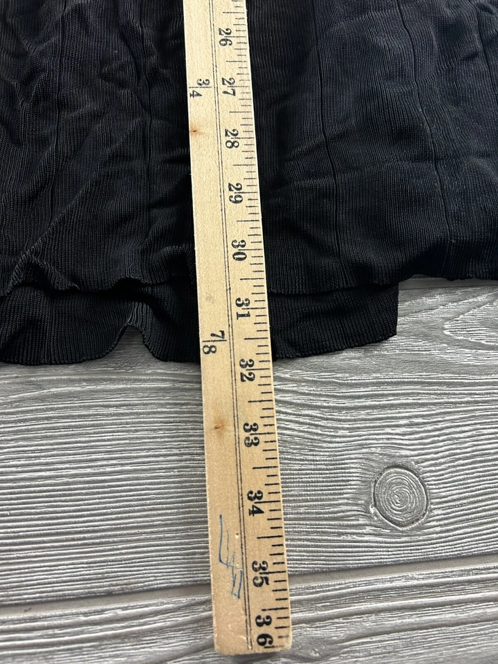 Falda para mujer Crea Concept negra plisada con abertura frontal talla 40 cintura elástica Foto 4 de 4