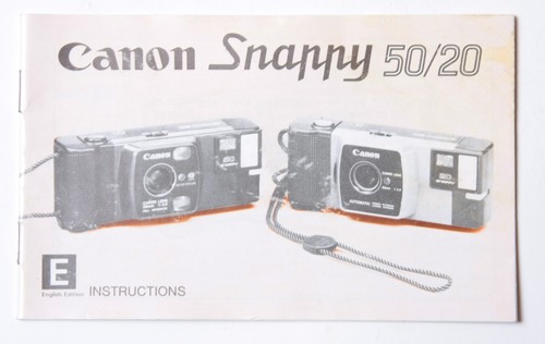 Canon Snappy 50/20 35mm Film Camera Manual Instruction Book - English - USED B9 - Picture 1 of 3