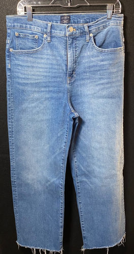 J.Crew High Rise Slim Wide-Leg Jean in Beach Cut Hem Size 32 AO591