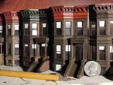 New York City Brownstone Facade House O HO N 28mm 32mm Gaming Scale White