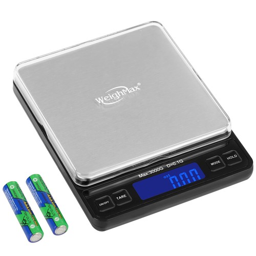 Duo Series W-7800 High Precision 0.1g/0.01oz 3000g Digital Pocket Scale, Serv...