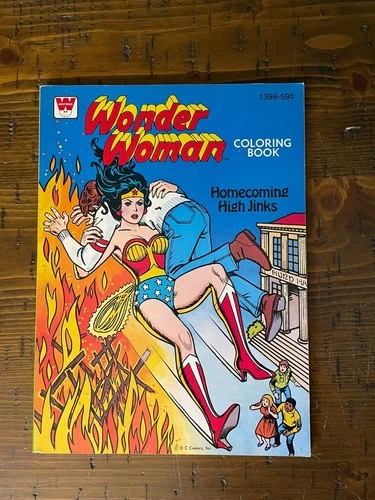Vintage DC Comics Wonder Woman Coloring Book - Homecoming High Jinks Unused