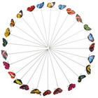 25 Pcs Outdoor Garden Decorations Butterfly Picks for Floral Arrangements