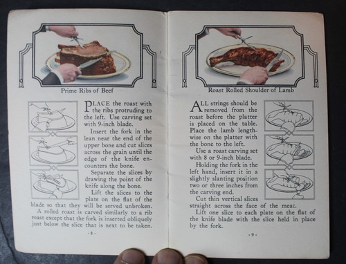 Very Rare VINTAGE 1924 Swift & Company "HOW TO CARVE" That SAYS it ALL!! - Picture 6 of 20