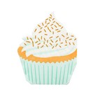20 White Orange 11"x9" Paper Cocktail Napkins Cupcake Design Party Decorations