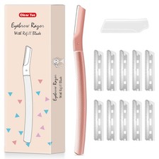 Dermaplane razor for women with 10 replaceable 1 Count Pack of 1 , A-Gold