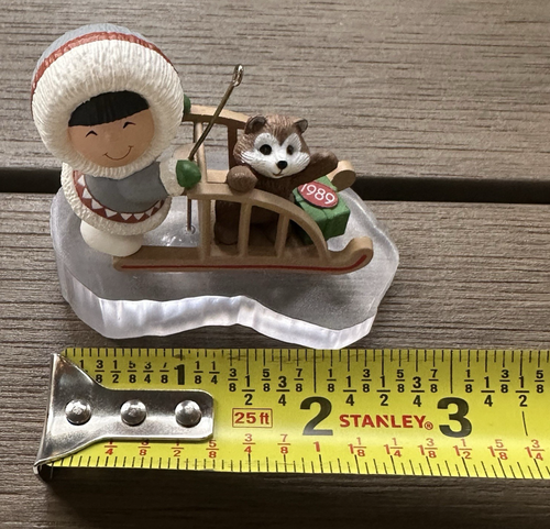 1989 Hallmark Keepsake Frosty Friends Series Ornament Eskimo Sled + Damaged Box - Picture 10 of 11
