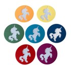  7 Stück Untersetzer mit Einhornmuster, kreatives Design, Tassenunterlage,