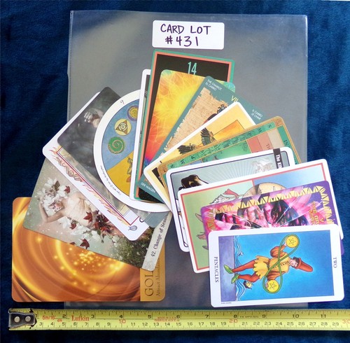 TAROT: 15 Karten Sampler Lot, Göttliches Orakel Mystiker Wicca Gott Tier Ägypten Odd Rare - Bild 3 von 3