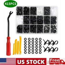 415Pcs Vehicle Bumper Clips Retainer Car Rivets Fastener Fender Push Pin Trim US