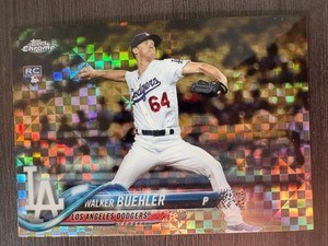 2018 Topps Chrome Walker Buehler Xfractor Refractor Rookie RC #71 Dodgers