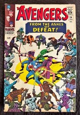 AVENGERS #24 4TH KANG THE CONQUEROR 2ND RAVONNA RENSLAYER 1966 Nice Copy!