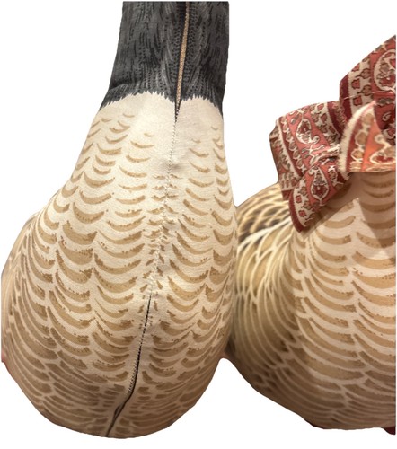 2 Vintage Canada Geese Plush Stuffed Animal Pillows Folk Art | Door Stops - Picture 11 of 14