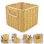 Basket with Handle Kitchen Multifunctional Storage Wicker Rattan