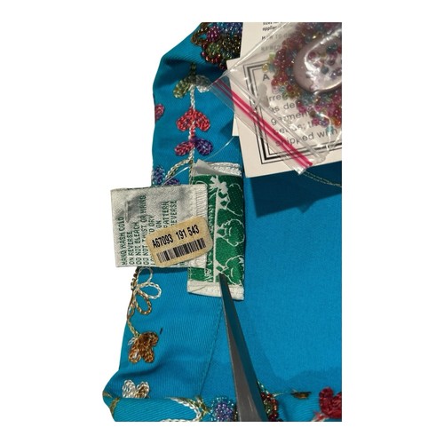 The Quacker Factory Art To Wear Beaded Jacket Women’s Embroidered Floral L NWT - Picture 15 of 16