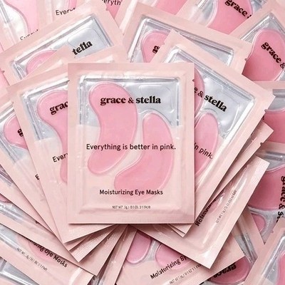 Lot Of 20 Grace & Stella Moisturizing Pink Eye Masks EXP 8/28