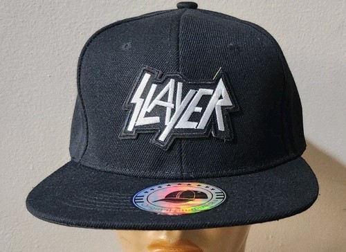 Slayer Hat Black Flat Bill Snapback Hat Slayer Music Band Hat - Picture 2 of 15