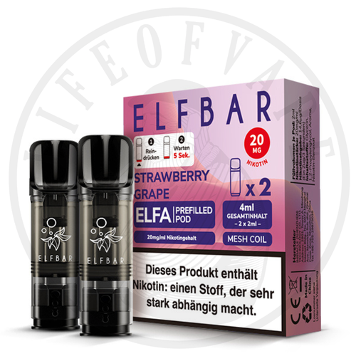 ELFBAR 600 ELFA Pods E-Zigarette E-Shisha I Liquid Pods 2x 2ml mit 20mg Nikotin - Bild 39 von 59