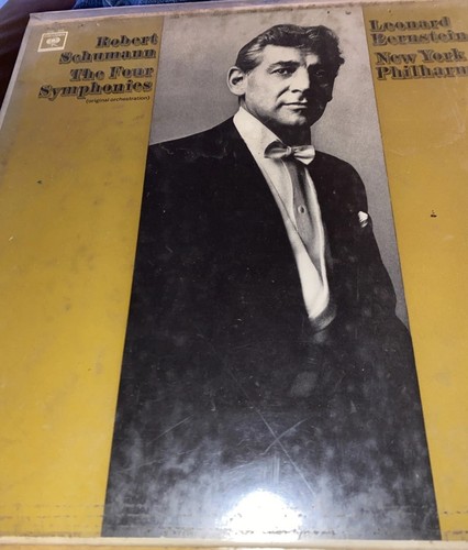 SCHUMANN~THE FOUR SYMPHONIES~3 RECORD BOX SET LEONARD BERNSTEIN NY PHILHARMONIC - Picture 1 of 7