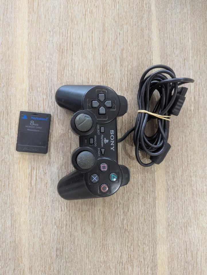 Original Sony PlayStation 2 -  Console Bundle PS2 Fat Controller 8 Games Mem Crd - image 4 of 4