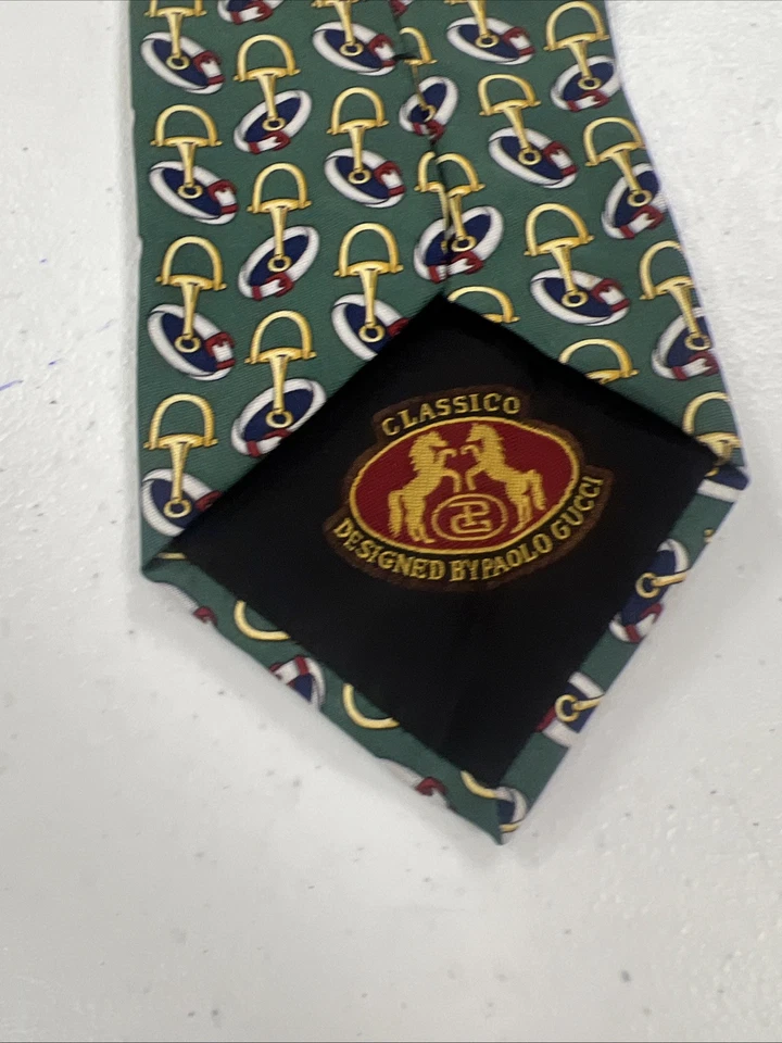 Paulo Gucci мужской зеленый новинка замки шелковый галстук $295 - Изображение 3 из 4