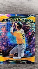 2025 Panini Prizm - Fireworks Nick Kurtz, Nick Kurtz #23 Orange Pulsar Prizm...