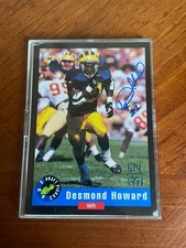 Desmond Howard Signed 1992 Classic Draft Picks Football Card Michigan 674/1991