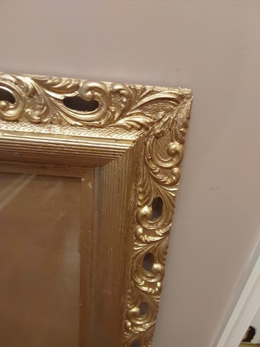 Antiker verzierter geschnitzter Gold-Holz-Bilderrahmen aus dem 19. Jahrhundert für Gemälde 29,5 Zoll x 25,5 Zoll - Bild 3 von 8