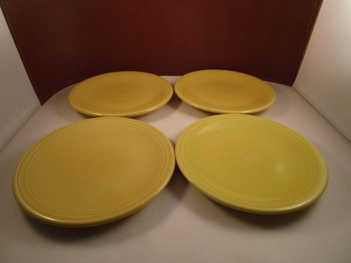 Vintage Homer Laughlin Fiesta Sunflower Yellow Set of 4 Bread Plates B - Picture 2 of 6