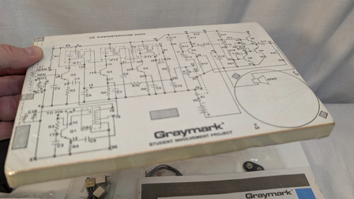 Unbuilt GRAYMARK 536 AM Radio Kit w/ Sandwich Board, 8 Transistor, Open Box NIOB - Picture 10 of 22