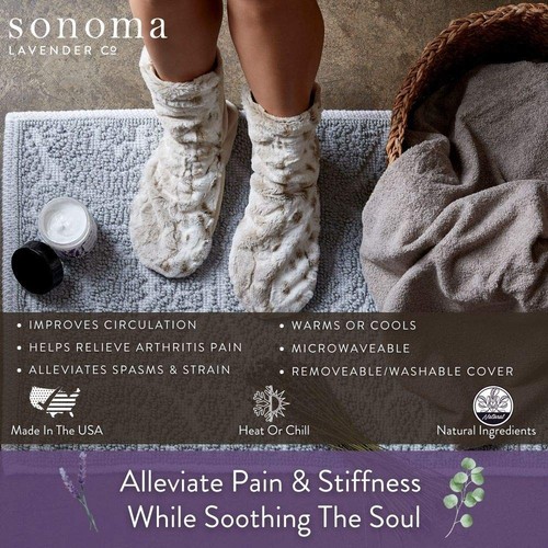Spa Booties, Microwavable Heated Slippers, Luxury Herbal Booties, Herbal Arom... - Picture 2 of 5